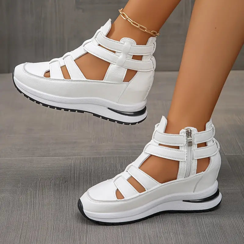YVETTE | LIGHTWEIGHT WEDGE SANDALS WITH SIDE ZIP Bennet & Stone London