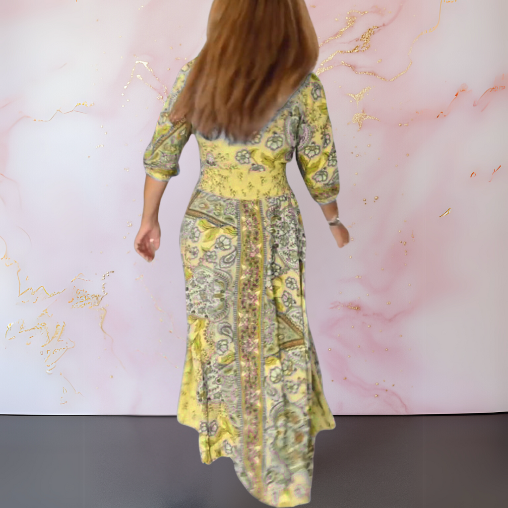 MARGA | ELEGANT SUMMER DRESS WITH V-NECK Bennet & Stone London