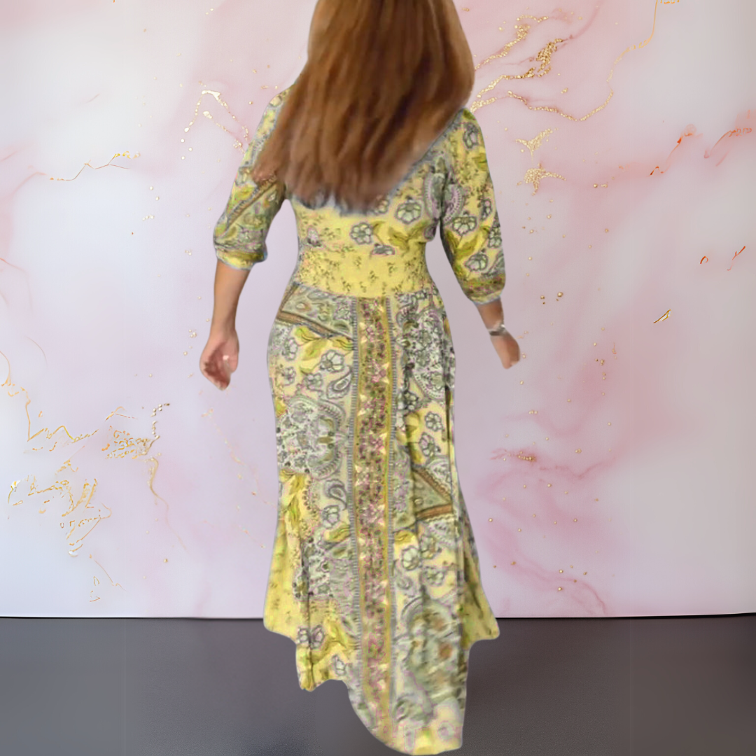 MARGA | ELEGANT SUMMER DRESS WITH V-NECK Bennet & Stone London
