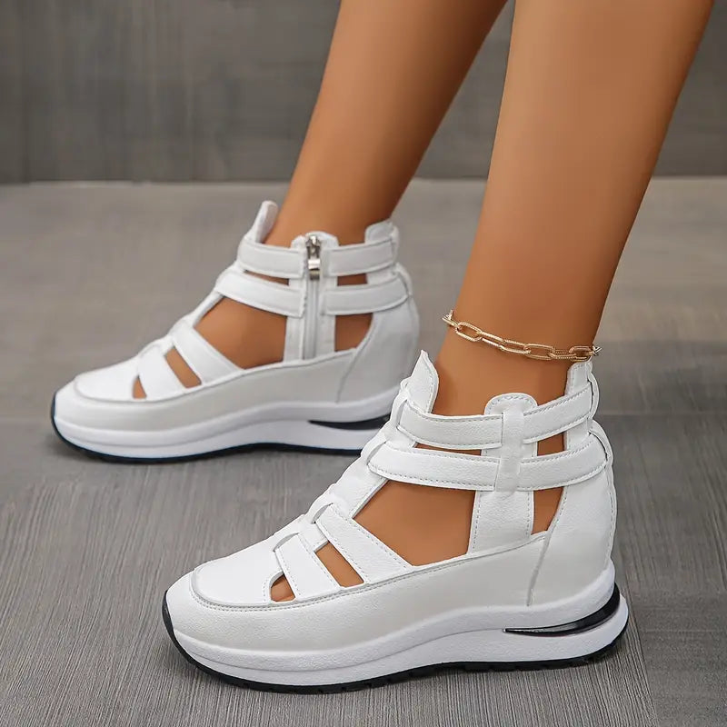 YVETTE | LIGHTWEIGHT WEDGE SANDALS WITH SIDE ZIP Bennet & Stone London