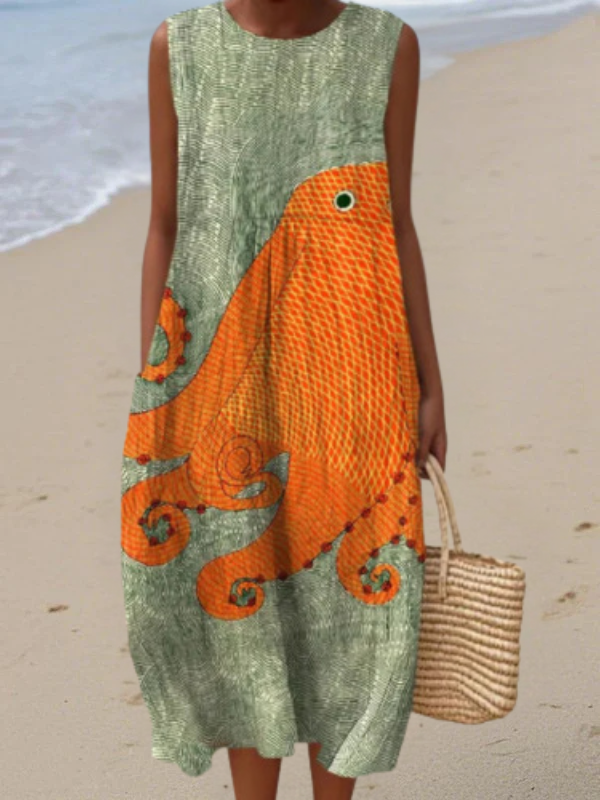 TESS | OCEANIC MIDI DRESS Bennet & Stone London