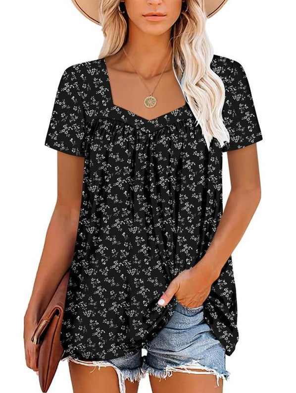 MAVIS | COSY SHORT-SLEEVE PRINTED TOP Bennet & Stone London