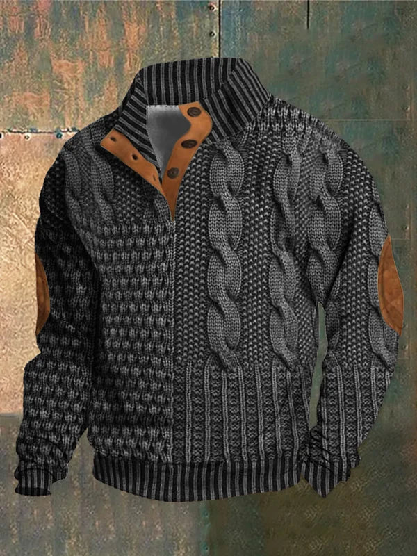 EVANDER | PATCHWORK KNIT SWEATER Bennet & Stone London