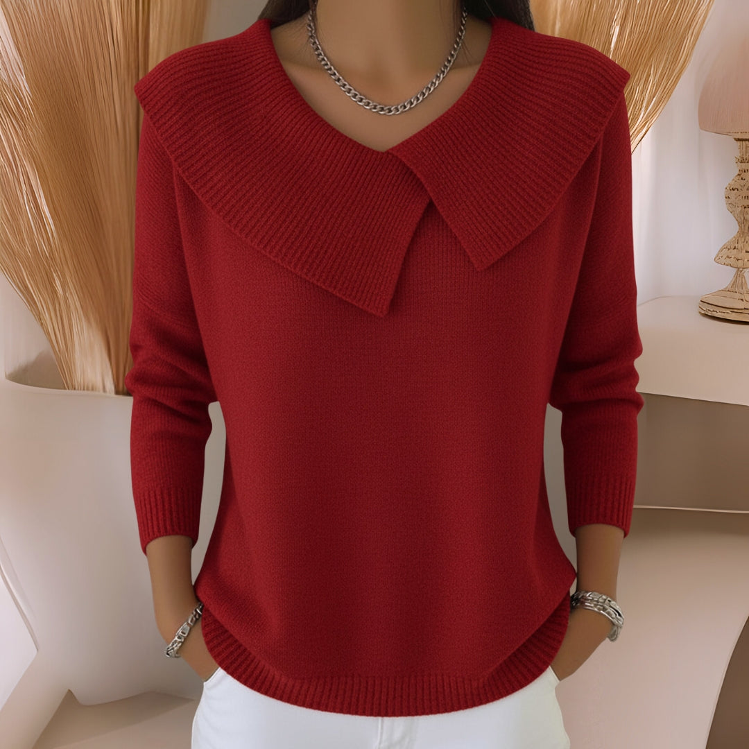 LYDIA | SOFT COLLAR KNIT JUMPER Bennet & Stone London