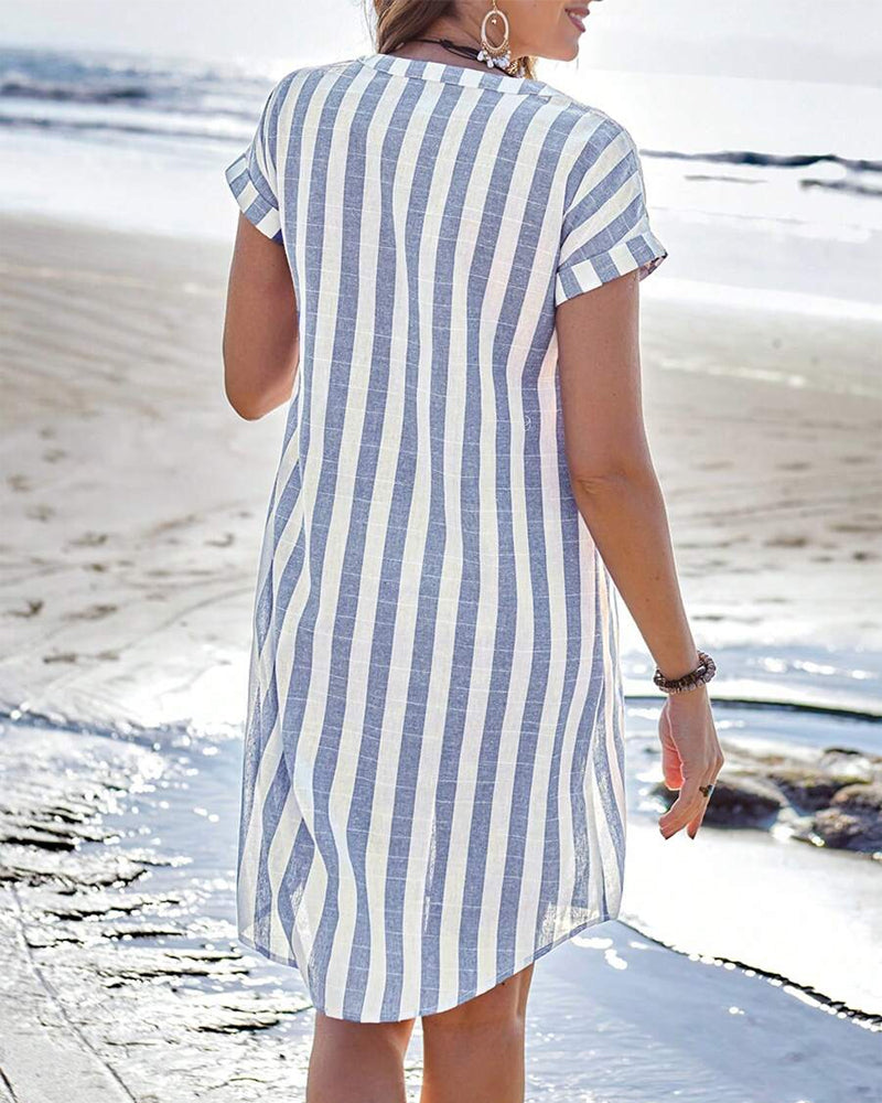 PAMELA | ELEGANT STRIPED DRESS Bennet & Stone London