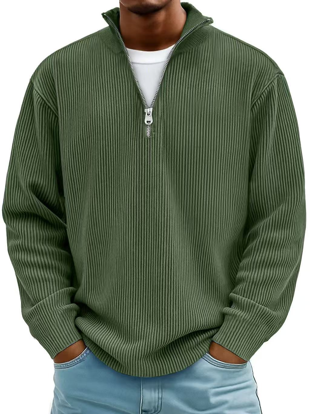 NOLAN | RIBBED HALF-ZIP SWEATER Bennet & Stone London