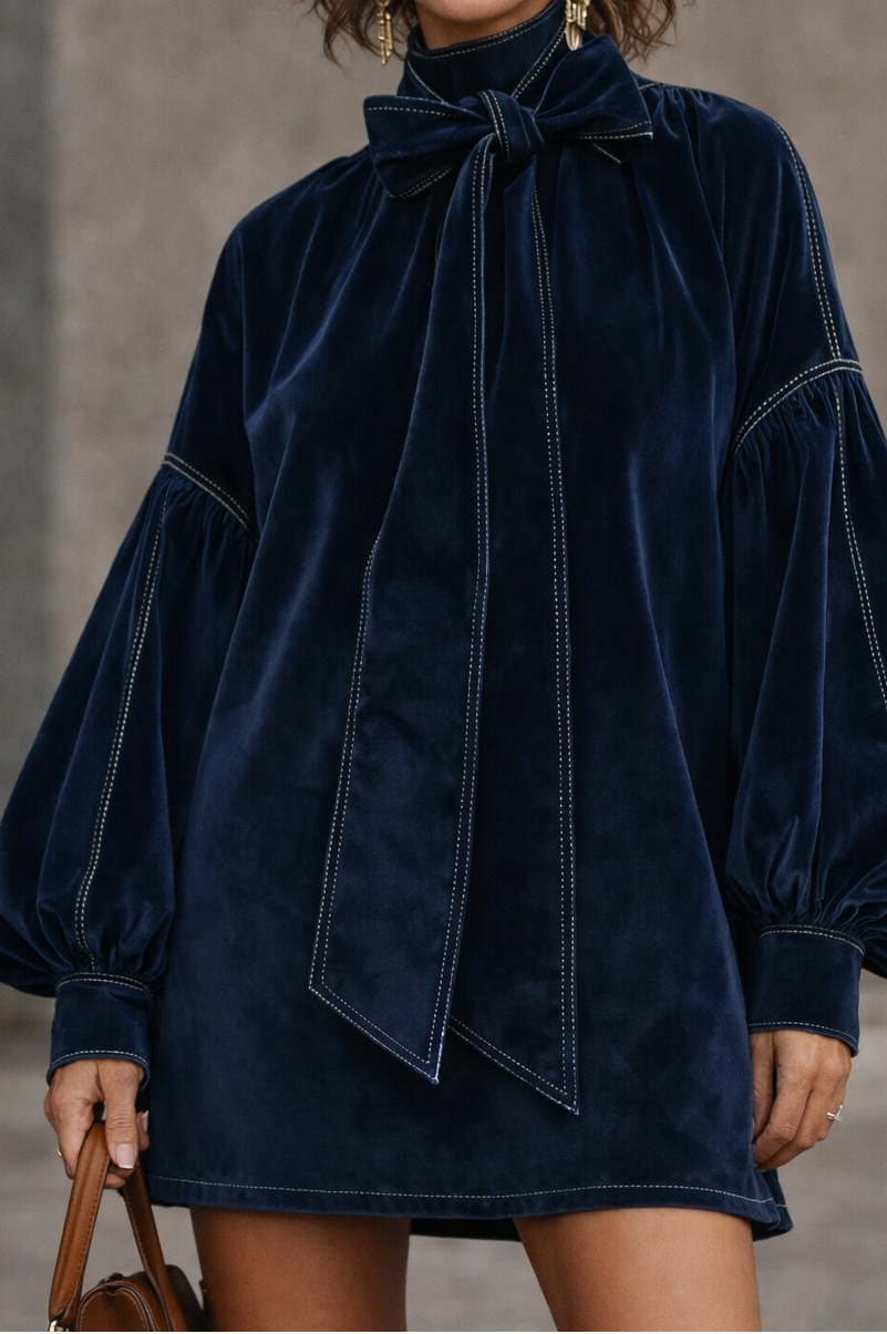 SERENA | ELEGANT VELVET MINI DRESS Bennet & Stone London