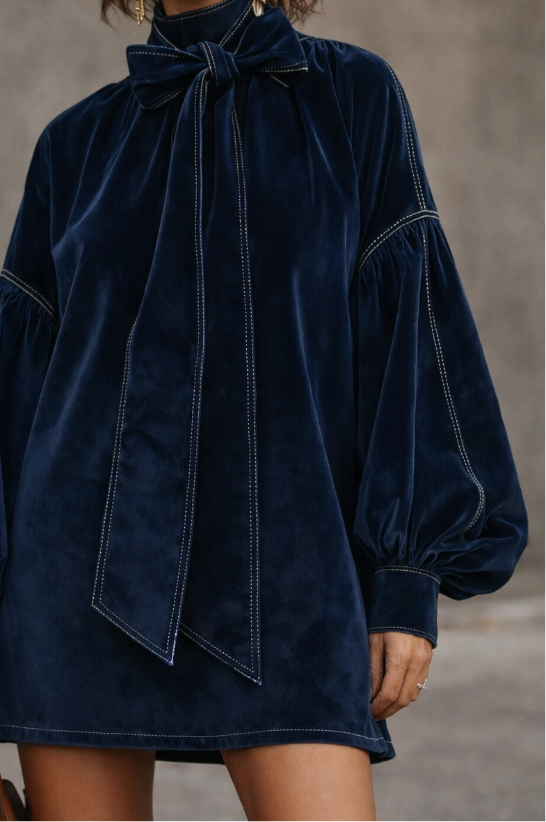 SERENA | ELEGANT VELVET MINI DRESS Bennet & Stone London