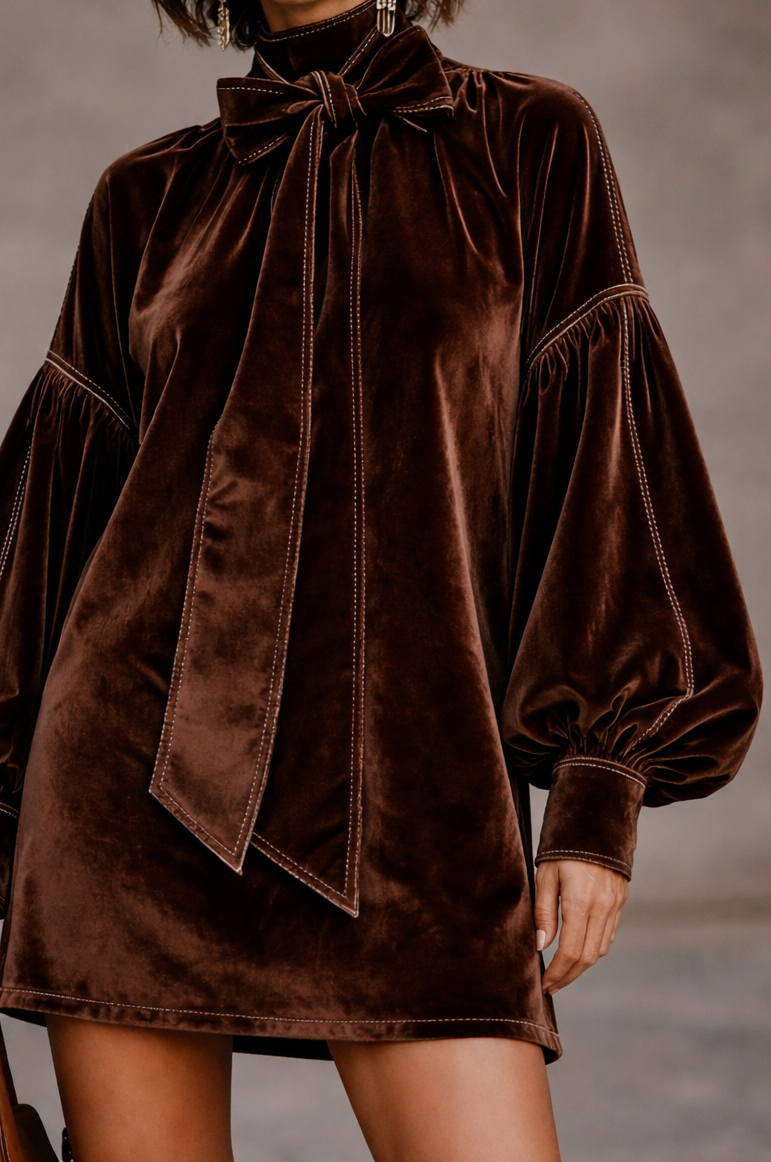 SERENA | ELEGANT VELVET MINI DRESS Bennet & Stone London