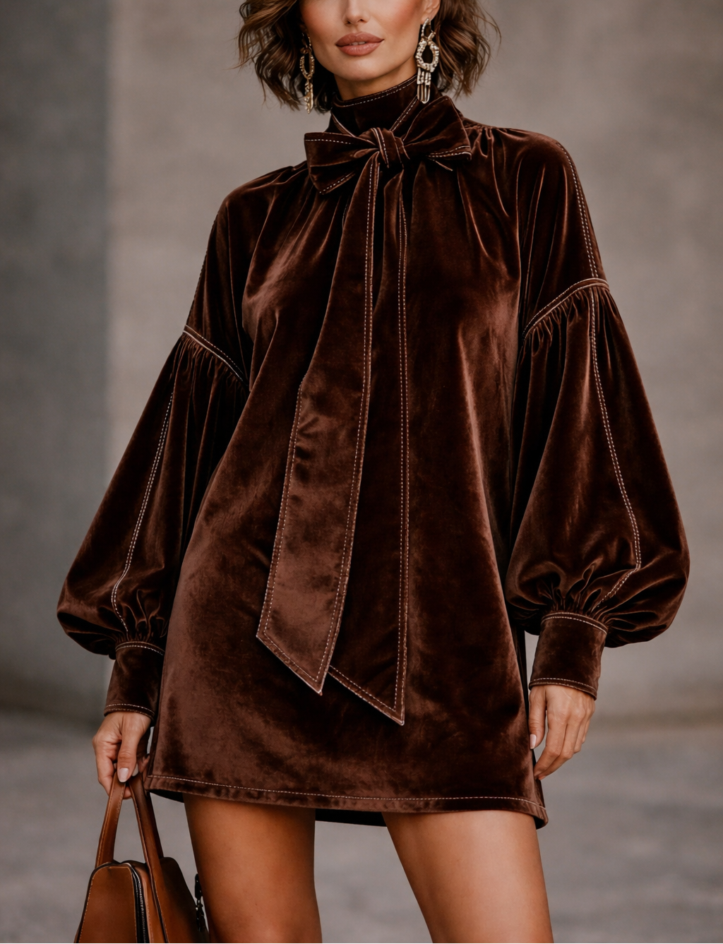 SERENA | ELEGANT VELVET MINI DRESS Bennet & Stone London