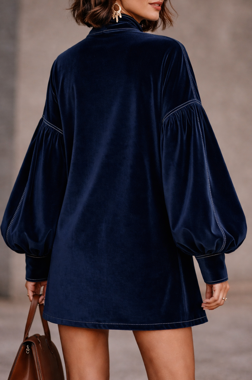 OCTAVIA | ELEGANT VELVET MINI DRESS Bennet & Stone London