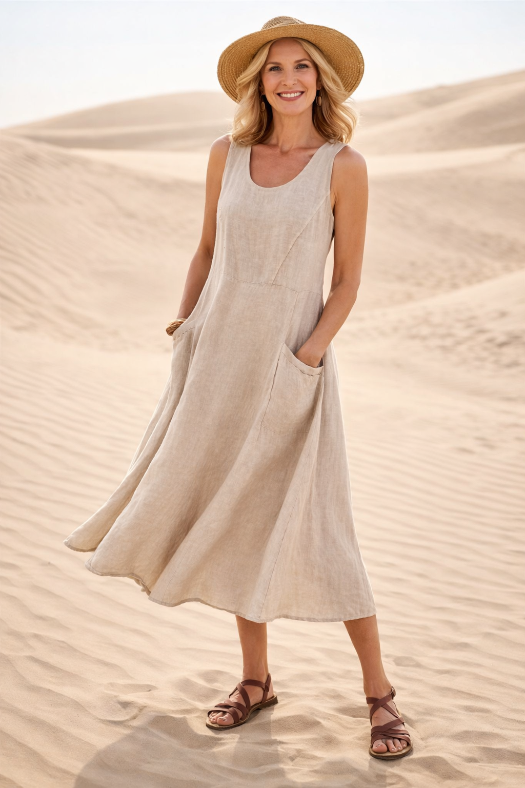 LUNA | COMFORTABLE A-LINE MIDI DRESS Bennet & Stone London