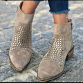  SIMONE | STUDDED POINTED ANKLE BOOTS Bennet & Stone London
