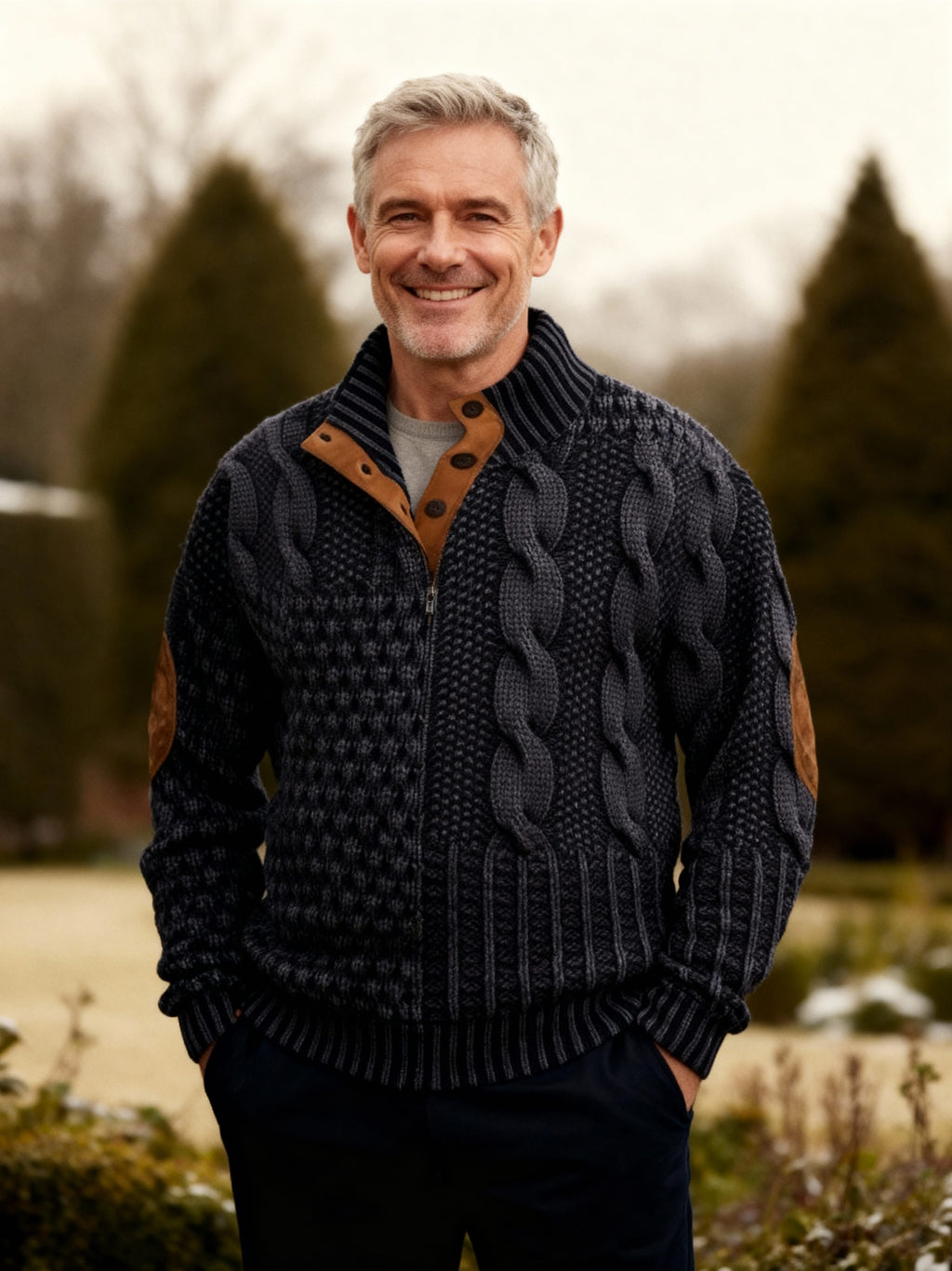 EVANDER | PATCHWORK KNIT SWEATER Bennet & Stone London
