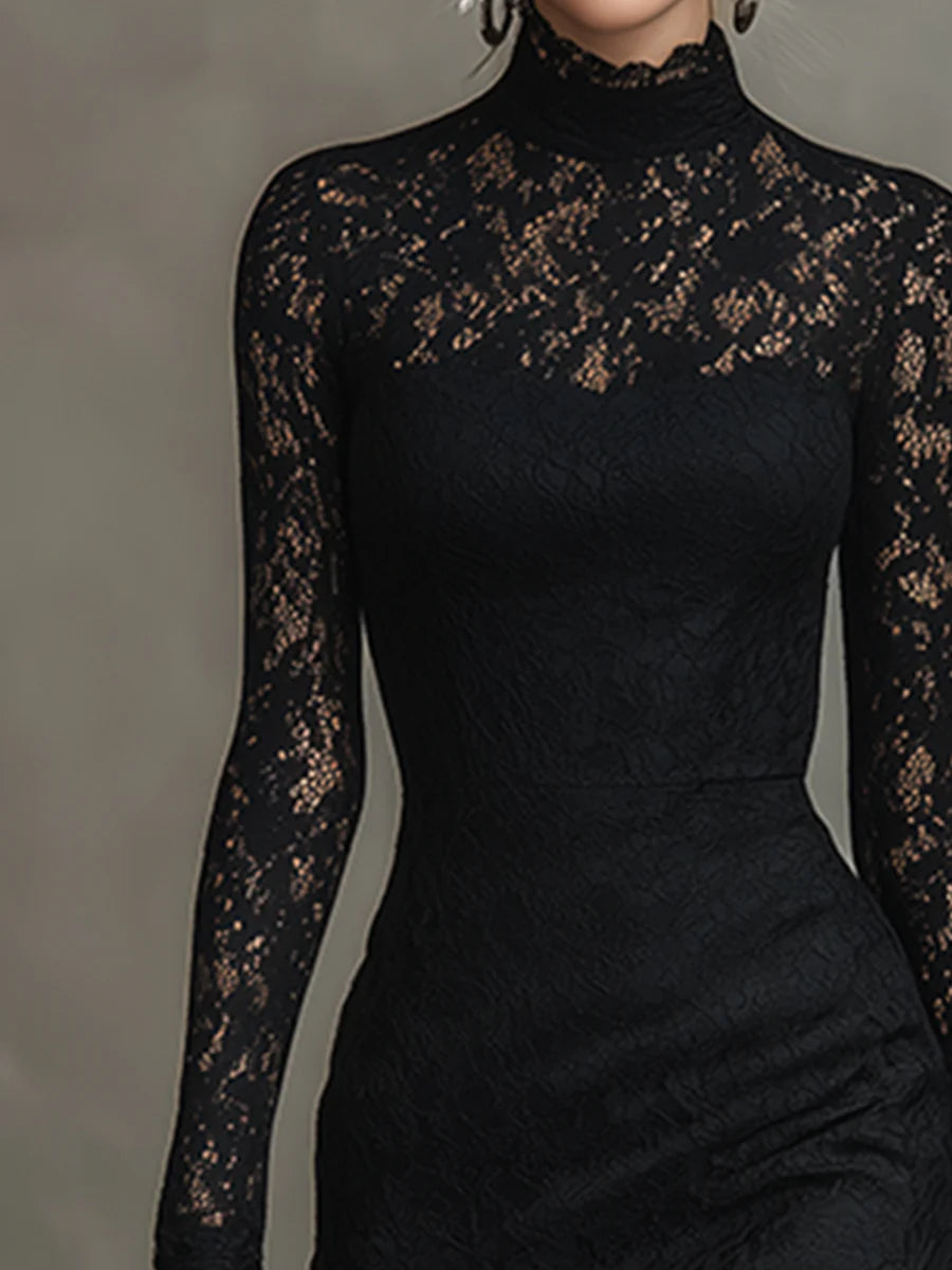 CAMILLA | STRETCH LACE FISHTAIL MAXI DRESS Bennet & Stone London