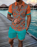 FINN | AZURE BLUE POLO SHIRT AND SHORTS SET Bennet & Stone London