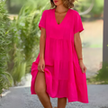 LUCE | LOOSE DRESS WITH V-NECK Bennet & Stone London