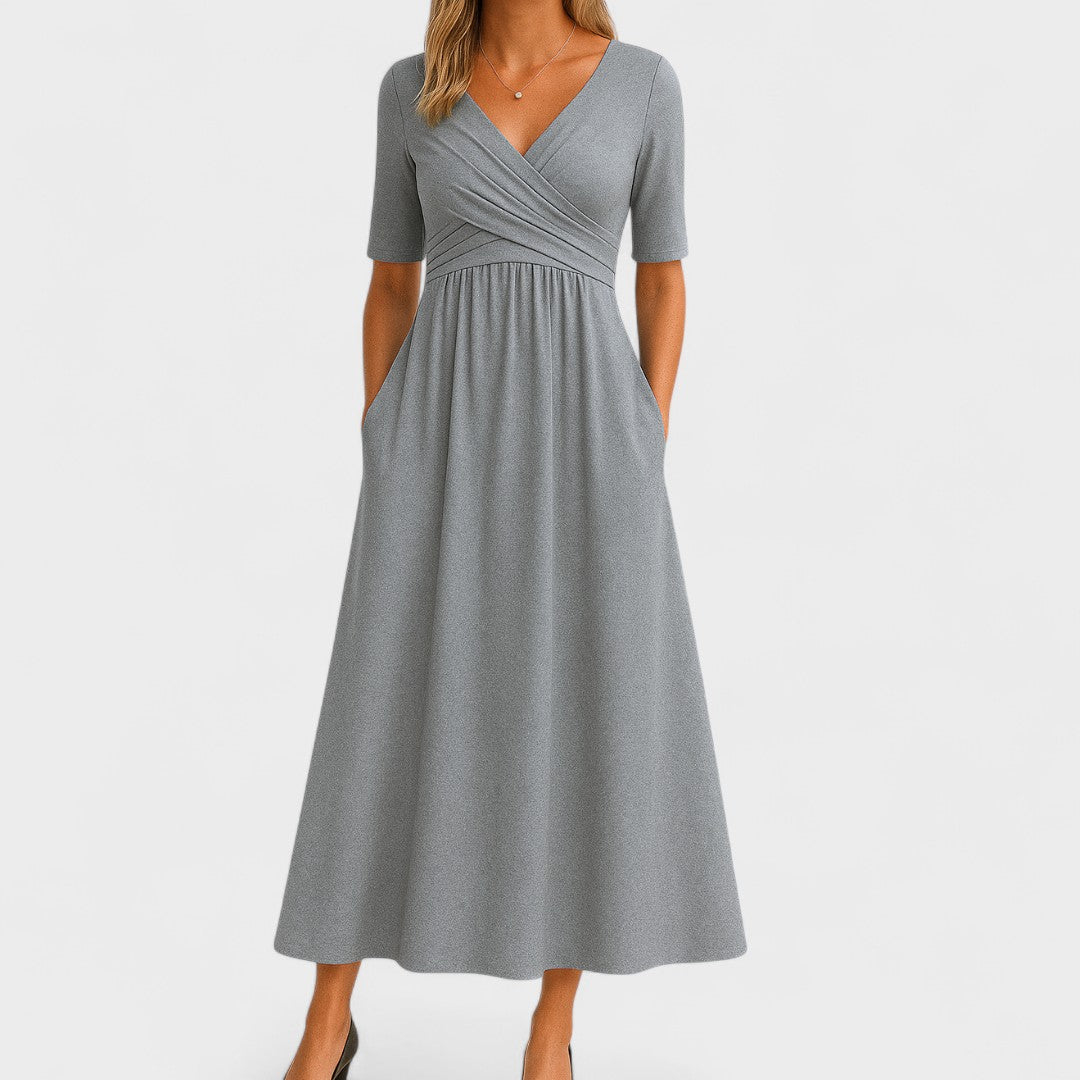 Jessica | Chic Women’s Midi Dress with V-Neck Bennet & Stone London