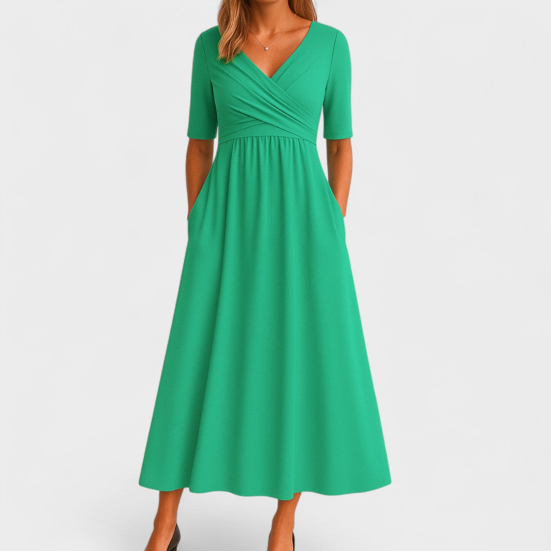Jessica | Chic Women’s Midi Dress with V-Neck Bennet & Stone London