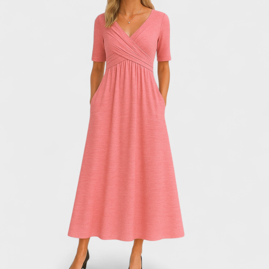 Jessica | Chic Women’s Midi Dress with V-Neck Bennet & Stone London