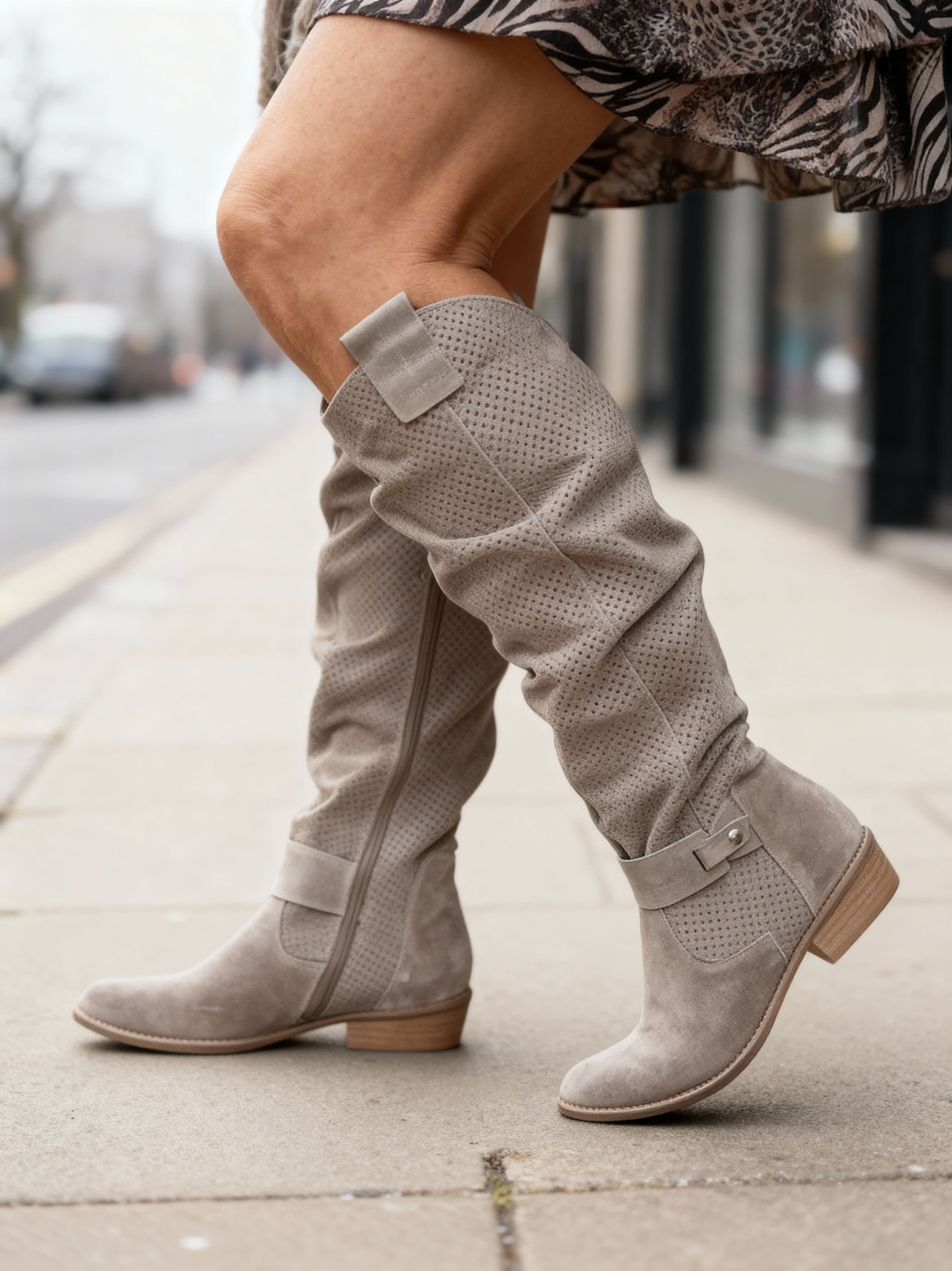 BELLA | ELEGANT SUEDE SLOUCH BOOT Bennet & Stone London