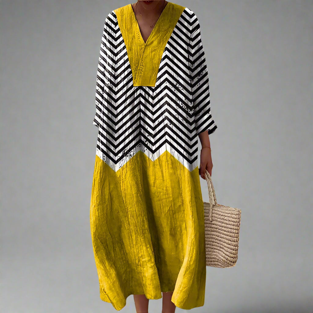 AINSLEY | ELEGANT GEOMETRIC DRESS Bennet & Stone London