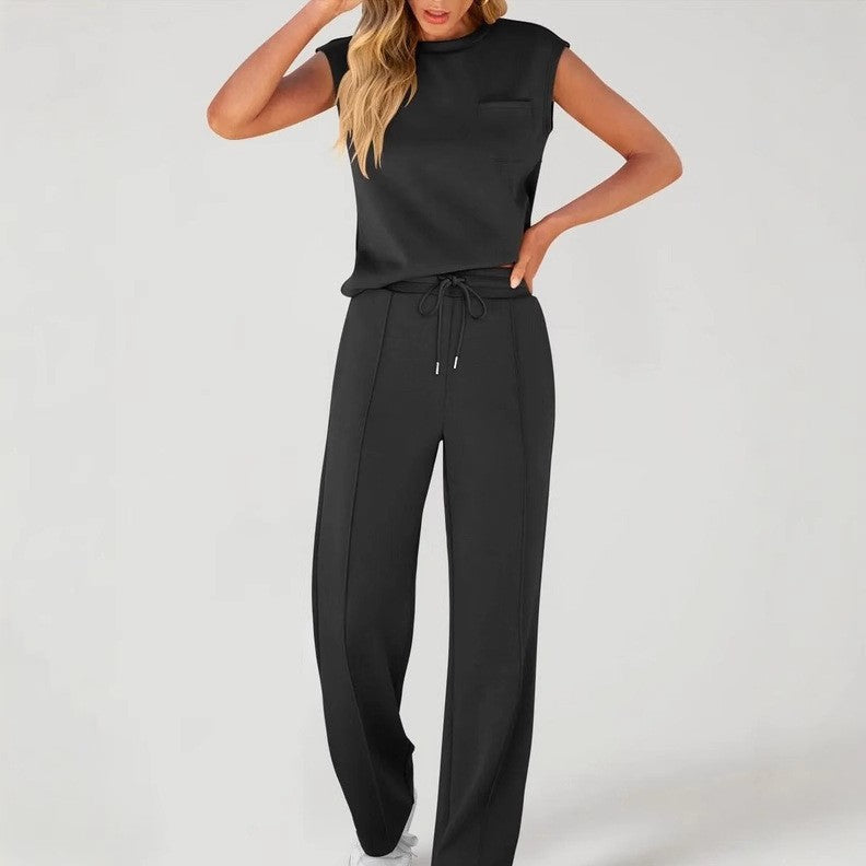 CYNTHIA | CAP SLEEVE TOP AND TROUSERS SET Bennet & Stone London