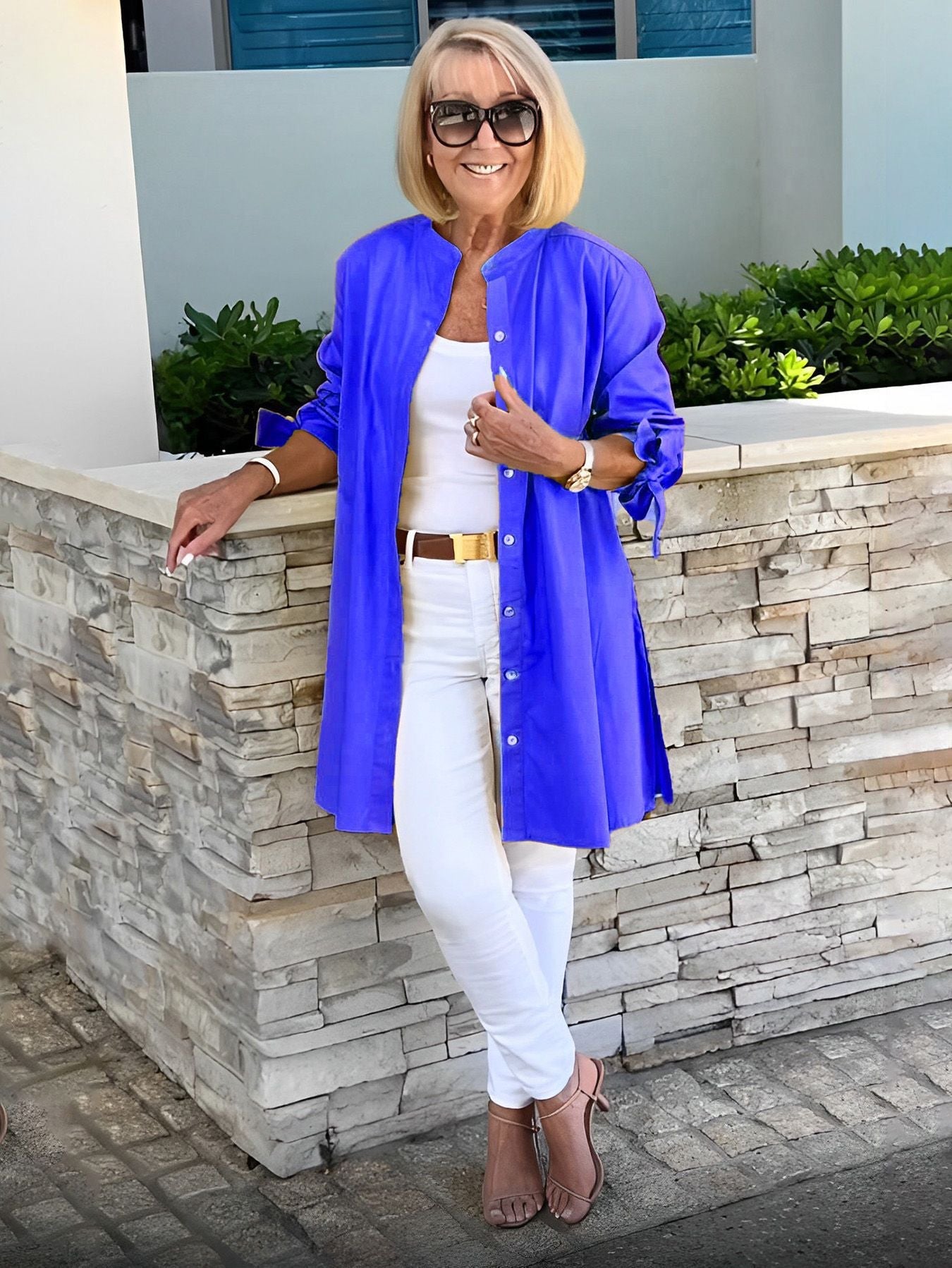 PRIMROSE | RELAXED FIT LONG-SLEEVE TUNIC BLOUSE Bennet & Stone London