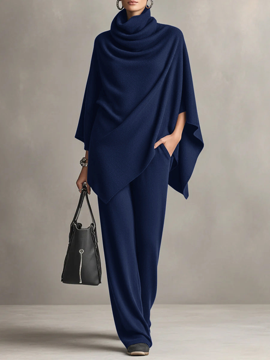 VIVIENNE | COWL NECK PONCHO SET Bennet & Stone London