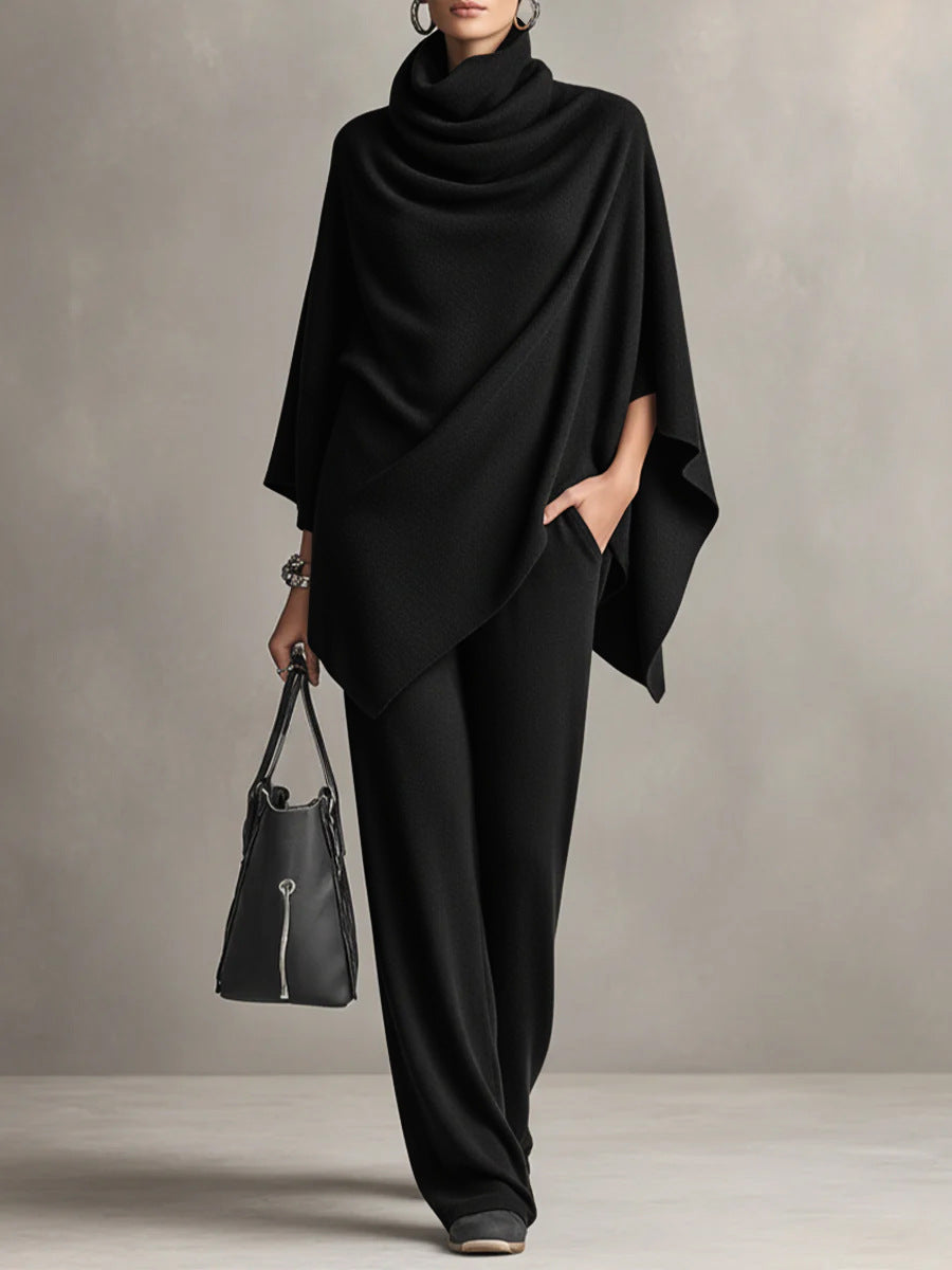 VIVIENNE | COWL NECK PONCHO SET Bennet & Stone London