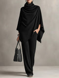 VIVIENNE | COWL NECK PONCHO SET Bennet & Stone London