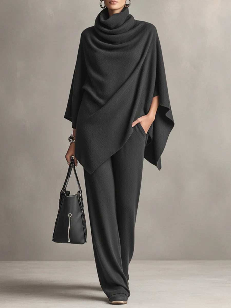 VIVIENNE | COWL NECK PONCHO SET Bennet & Stone London
