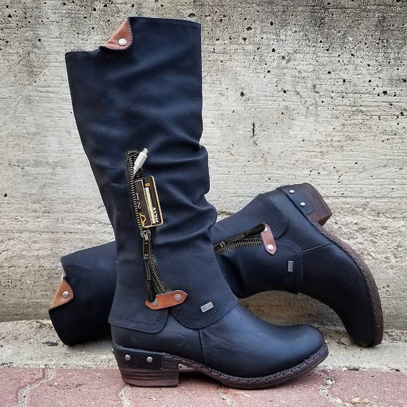 DEBORAH | VEGAN LEATHER POCKET BOOTS Bennet & Stone London