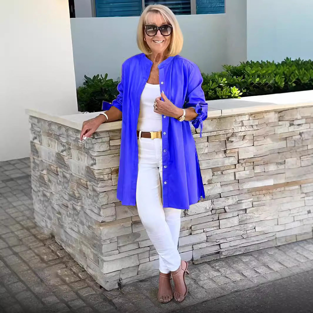 PRIMROSE | RELAXED FIT LONG-SLEEVE TUNIC BLOUSE Bennet & Stone London