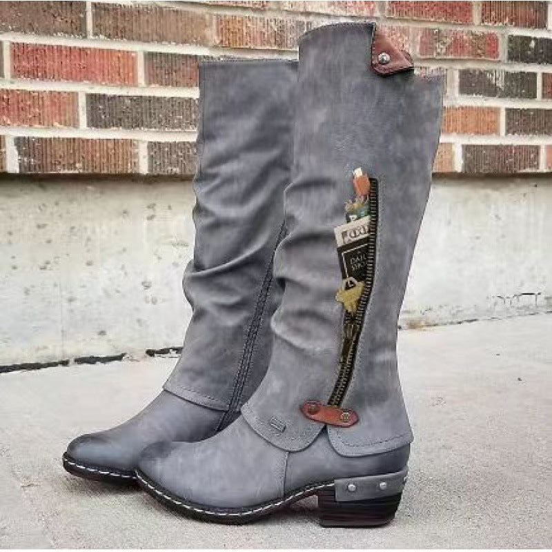 DEBORAH | VEGAN LEATHER POCKET BOOTS Bennet & Stone London