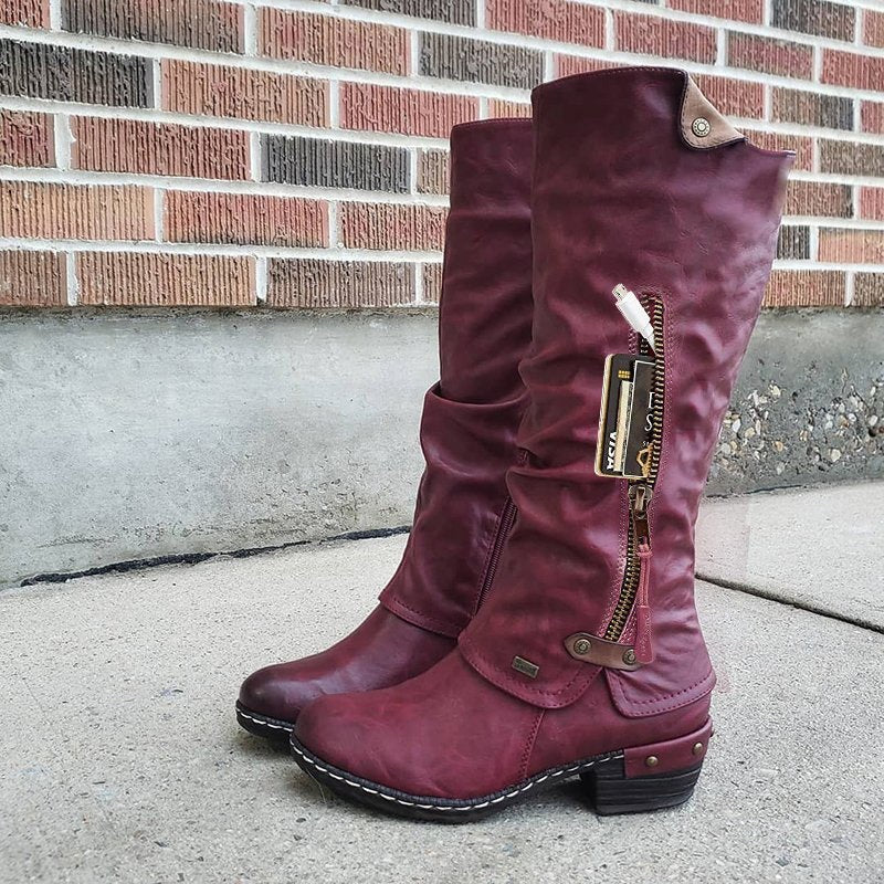 DEBORAH | VEGAN LEATHER POCKET BOOTS Bennet & Stone London