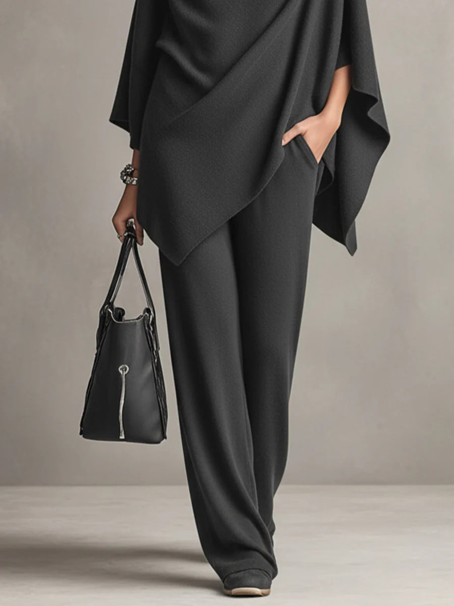VIVIENNE | COWL NECK PONCHO SET Bennet & Stone London