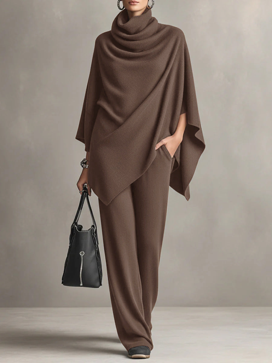 VIVIENNE | COWL NECK PONCHO SET Bennet & Stone London