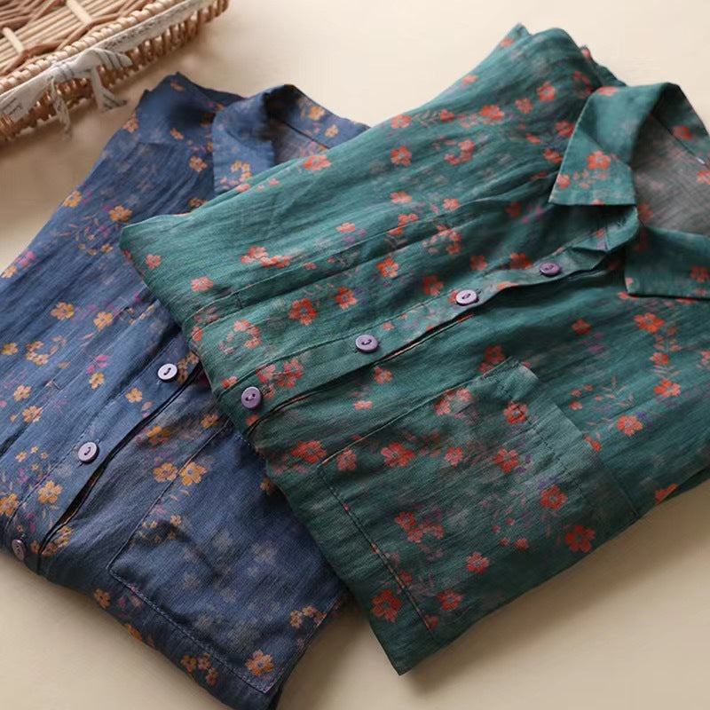 WINONA | FLORAL PRINT SHORT-SLEEVE BLOUSE Bennet & Stone London