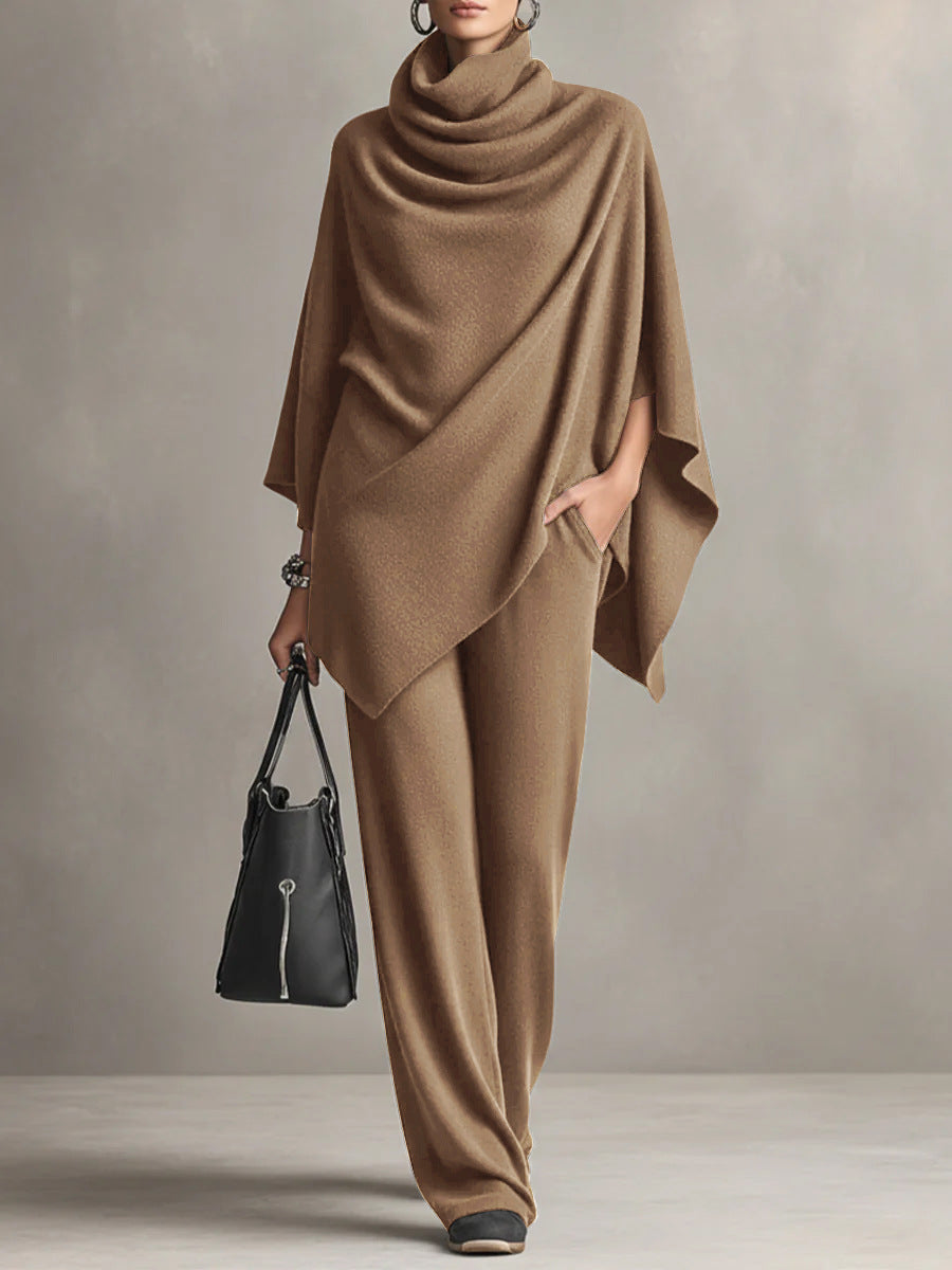 VIVIENNE | COWL NECK PONCHO SET Bennet & Stone London