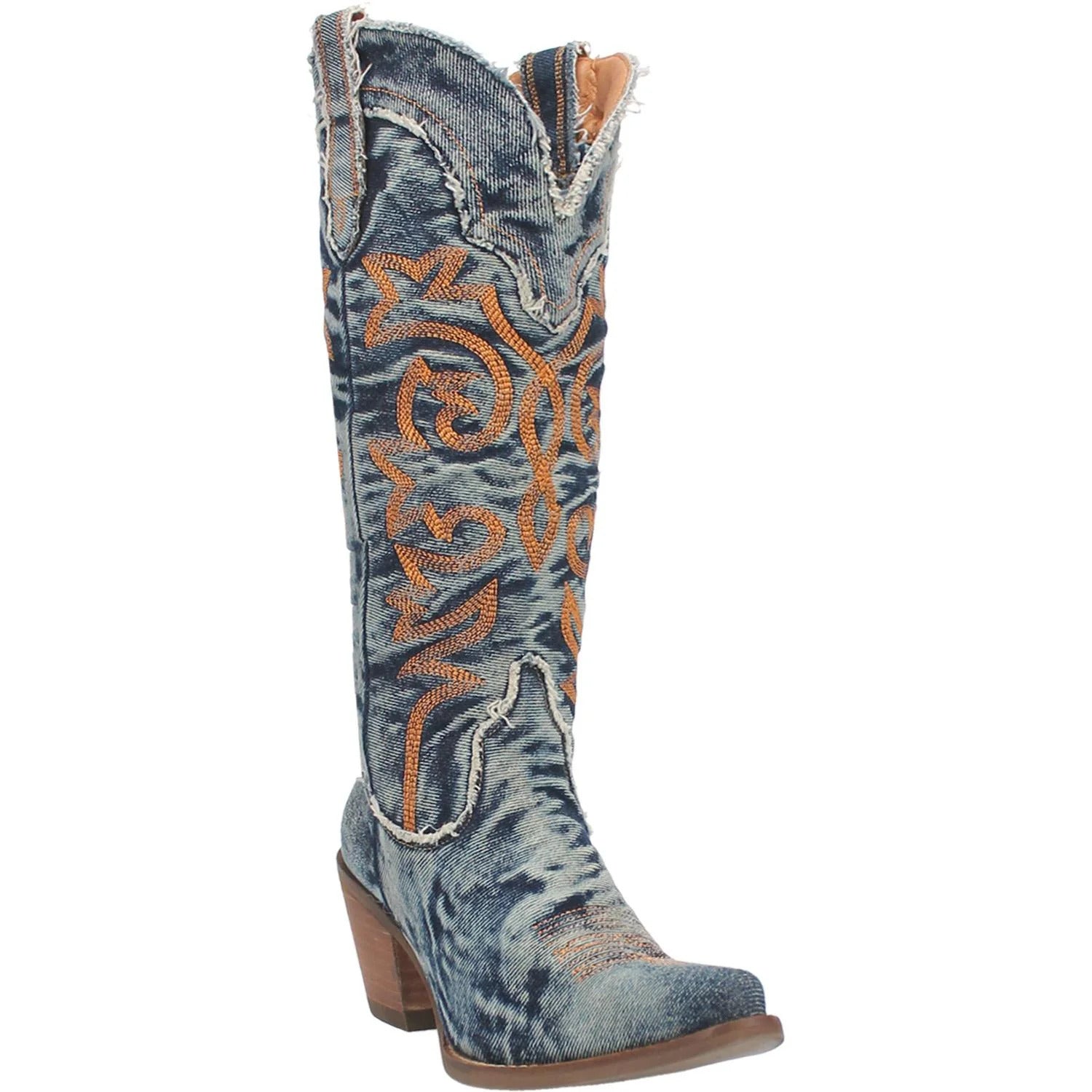 ELOISE | DENIM WESTERN COWBOY BOOTS Bennet & Stone London