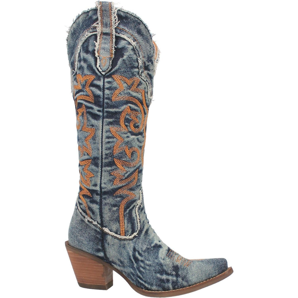 ELOISE | DENIM WESTERN COWBOY BOOTS Bennet & Stone London