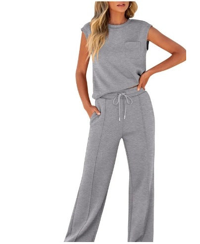 CYNTHIA | CAP SLEEVE TOP AND TROUSERS SET Bennet & Stone London