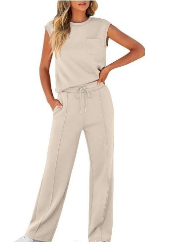 CYNTHIA | CAP SLEEVE TOP AND TROUSERS SET Bennet & Stone London