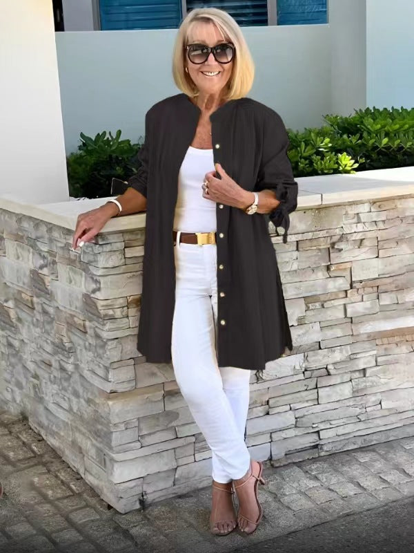 PRIMROSE | RELAXED FIT LONG-SLEEVE TUNIC BLOUSE Bennet & Stone London