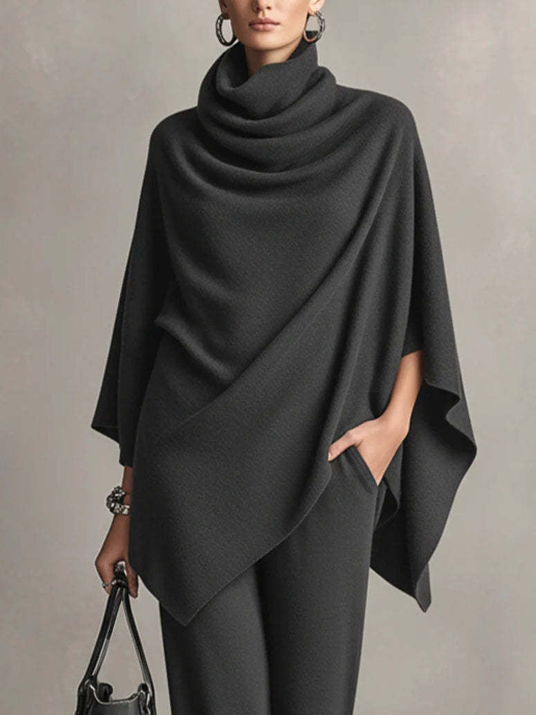 VIVIENNE | COWL NECK PONCHO SET Bennet & Stone London
