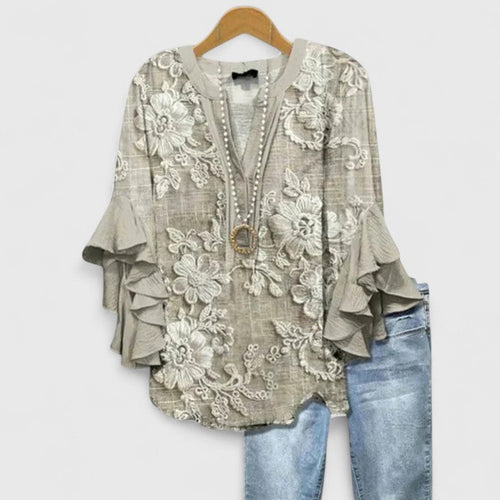 Aurelia – Ruffle Sleeve Statement Blouse Bennet & Stone London