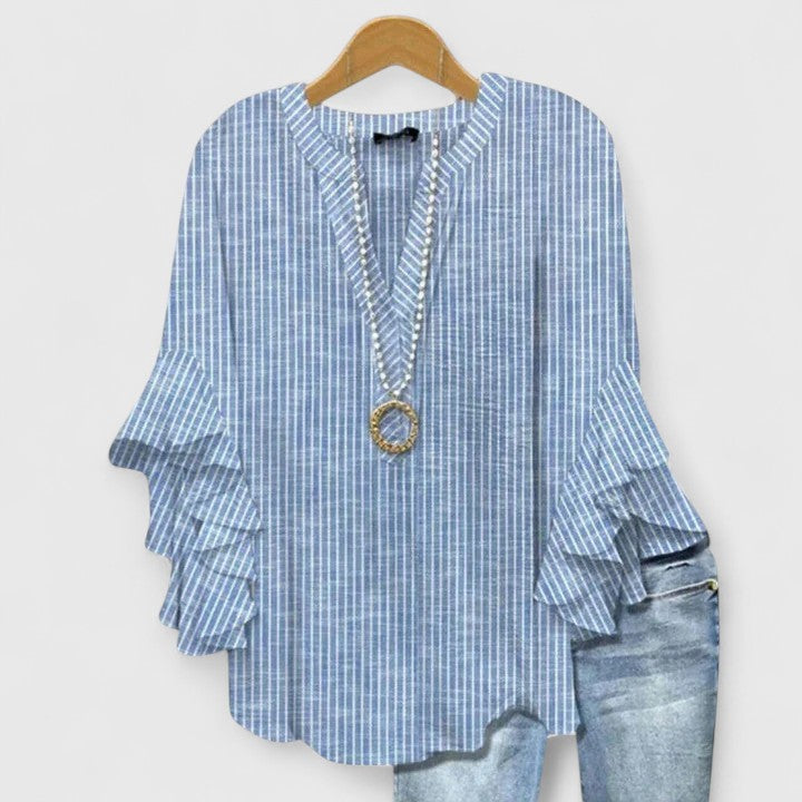 Aurelia – Ruffle Sleeve Statement Blouse Bennet & Stone London