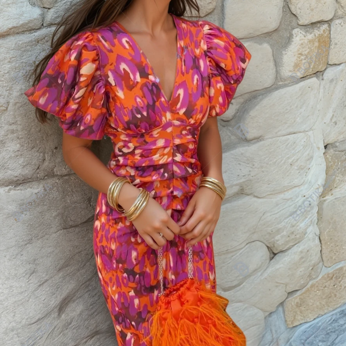 CAROLE | VIBRANT FIESTA DRESS WITH IMPRESSIVE DETAILS Bennet & Stone London
