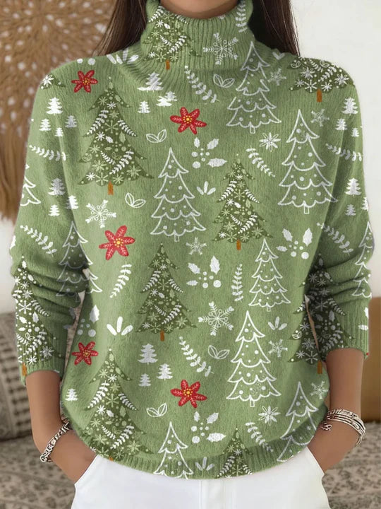 SAMANTHA | CHRISTMAS FLORAL TURTLENECK Bennet & Stone London